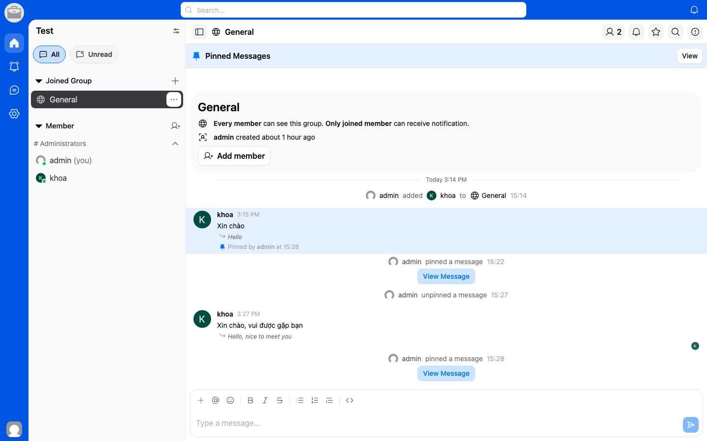 Pinned Messages